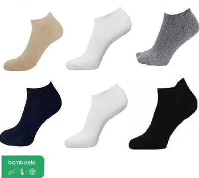 Produktbild von Bambus Sneaker Socken Uni 6 Paar Größe 43-46