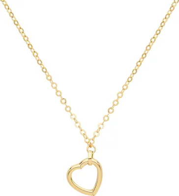 Produktbild von Schöne 9 Karat (375) Gold Herz Damen - Anhänger mit Kette - 46cm*2mm; TRS27661