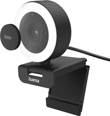Produktbild von Hama Webcam C-850 Pro, mit Mikrofon, Ringlicht