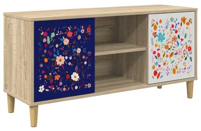 Immagine prodotto di vidaXL Mobile TV MAINZ, 102 x 33 x 50 cm, impiallacciato in legno effetto noce
