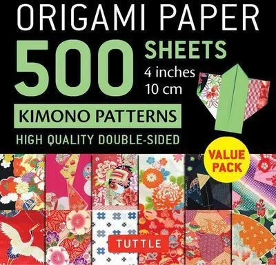 Image de Papier Origami 500 feuilles Motifs Kimono 4" (10 cm)