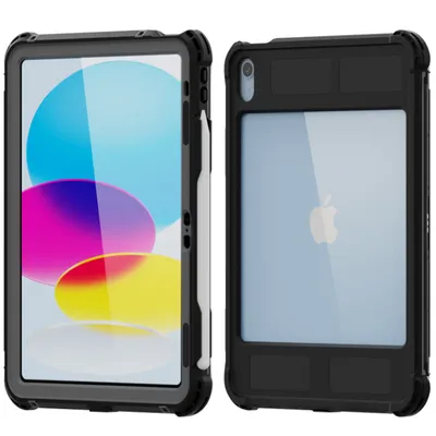 Immagine prodotto di Custodia protettiva impermeabile per Apple iPad 11 (2025) da 11 pollici (modello A16) / iPad 10 (2022) da 10,9 pollici - Colore: nero