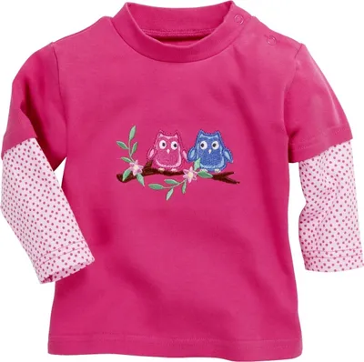 Produktbild von Schnizler Baby Sweatshirt Interlock Eulen pink 56