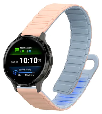 Obrázek produktu pro kwmobile náhradní náramek kompatibilní s Garmin Venu 3S / Venu 2S / vivoactive 4S / Forerunner 265S 255S náramek - fitness tracker silikonový náramek s