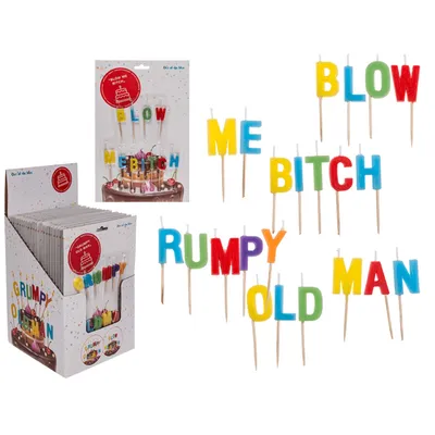 Produktbild von OOTB Geburtstagskerze "Blow me Bitch"/"Grumpy old man"