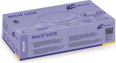 Produktbild von 2000 Nitril-Handschuhe Liox- puderfrei - keimtötend - Einmalhandschuhe Gr. M