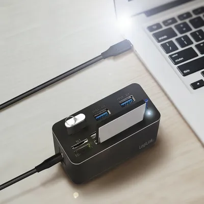 Produktbild von LogiLink USB 3.2 (Gen 1) Mini Docking Station 8-Port