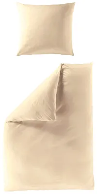 Produktbild von JACK by Bierbaum Uni Fein Biber Bettwäsche einfarbig Creme 100% Baumwolle, Größe:155x220cm Bettwäsche