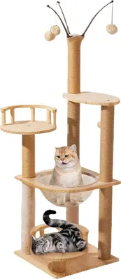 Produktbild von Glamexx24 Kratzbaum Katzenbaum Sisal Kletterbaum XXL Spielbaum Katzenschlafplatz