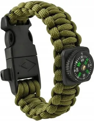 Produktbild von Trizand SURVIVAL Armband mit Zubehör - grün