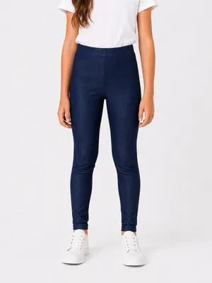 Produktbild von 85081 Top Model Mädchen Leggings Jeggings Blau Größe 128 – Bequeme Kinderhose im Jeans-Look