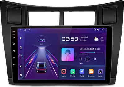 Image de Carplay 9'' pour Toyota Yaris XP90 2005 - 2012 Android12 autoradio GPS Navi SWC WIFI Bluetooth DAB+ 2+32G