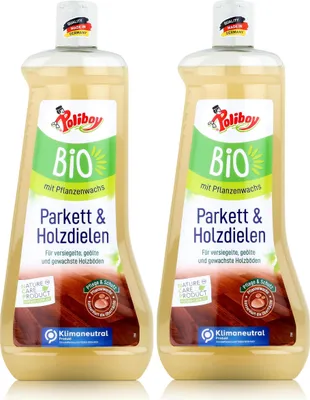 Produktbild von Poliboy Parkett & Holzdielen 1L - Mit Pflanzenwachs (2er Pack)