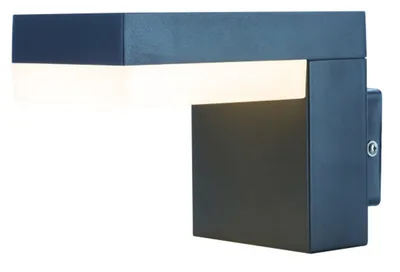 Immagine prodotto di Globo Lighting lampada da esterno in acciaio inox antracite, plastica opale, bianco, IP44, LxH: 95x125mm, AL: 193mm, incl. LED 9W 230V, sorgente 1000lm, potenza 800lm, 3000K