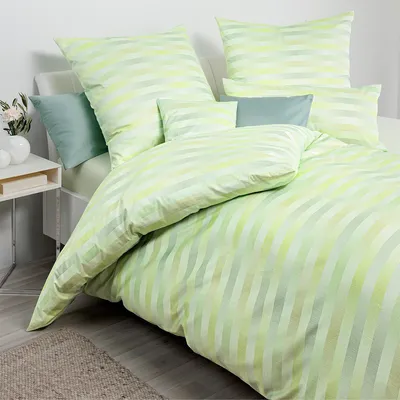 Produktbild von Janine Mako-Satin Bettwäsche Milano 45124-06 grün 135x200 cm + 80x80 cm