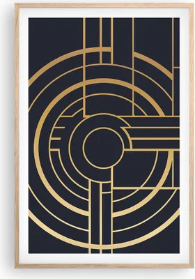 Produktbild von Gerahmtes Poster - Rahmen in heller Eiche - Abstraktion Stück Modern - 61x91,5 cm - Wand Bild - Wanddeko - Wandbilder - Kunstposter - Wandposter - Bilderrahmen - Bilder - Kunstdruck - P2NPA61x91-4640