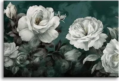 Zdjęcie produktu dla Obraz na płótnie obrazy na ścianę do sypialni  kwiaty piwonie 80x120cm