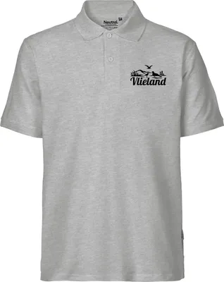 Produktbild von Huuraa Herren Polo Shirt Vlieland Niederlande S Sport Grey Bio Baumwolle Fairtrade Poloshirt Geschenkidee