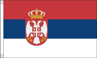 Serbien-Flagge, 90 x 60 cm, Polyester mit Ösen