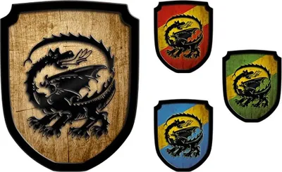 Produktbild von Wappenschild Drachen natur