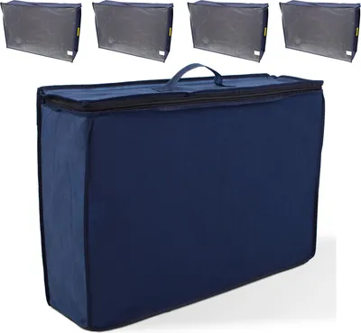 Produktbild von KiNDERWELT Aufbewahrungstasche für Kissen und Decken Reise Tragetasche für Matratzenauflagen Bettzeug usw. 60 x 40 x 18 cm