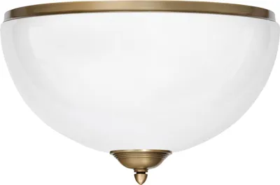 Produktbild von Messing Deckenleuchte groß maximale Beleuchtungsleistung modernes Glasdesign dreischichtig H25cm Ø38cm 3x E27 Goldpatina 180W zweistufig