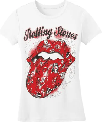 Obrázek produktu pro The Rolling Stones - "Tattoo" Tričko pro ženy RO4575 (L) (Bílá)