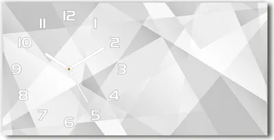 Produktbild von Wanduhr aus Glas – 60x30 cm - Glasbild - Glasuhr - Gehärtetes Glas - weisse-zeiger - Abstraktion Hintergrund