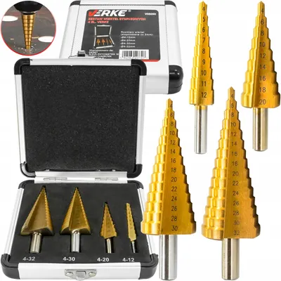 Produktbild von Verke Stufenbohrer Kegelbohrer HSS Titan 4-32mm Metall