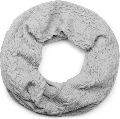 Produktbild von styleBREAKER Feinstrick Loop Schal mit Zopfmuster, Winter Schlauchschal, Loopschal, Strickschal, Uni 01018151
