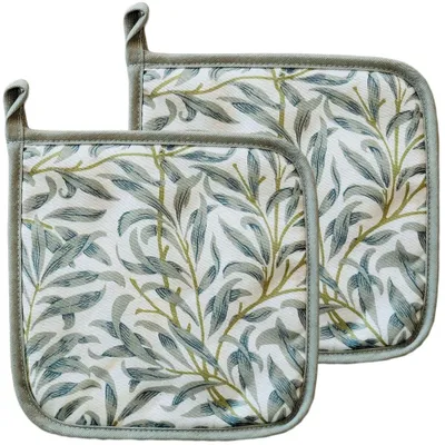 Immagine prodotto di Portapentole foglie d'ulivo stampa mediterranea verde 20x20 cm