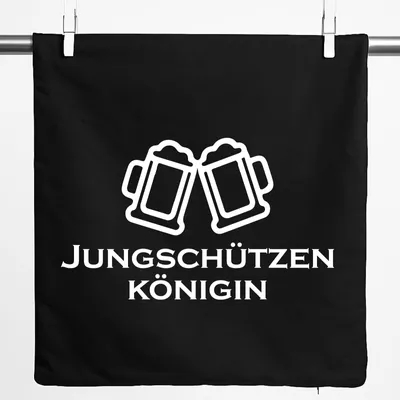 Produktbild von Huuraa Kissenbezug Jungschützenkönigin Schützenfest 40x40cm Black Baumwolle Dekokissenbezug Geschenkidee