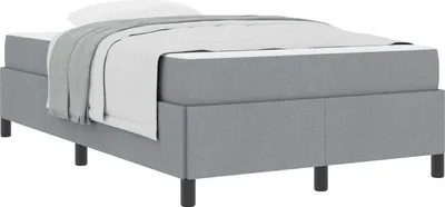 Produktbild von vidaXL Boxspringbett Hellgrau 120 x 200 cm Stoff