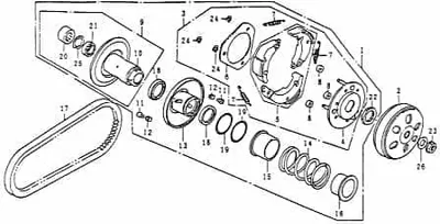 Produktbild von Kreidler Florett RMC-G 125 Trägerscheibe Kupplung 125ccm 4Takt 25661-GAT-00 Motorroller.de komplett Haltescheibe Halterung Befestigungsplatte