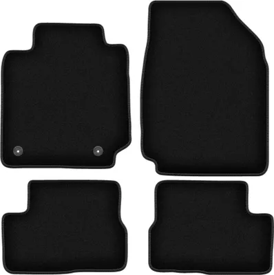 Immagine prodotto di Tappetini in velluto per Nissan Micra K12 (2002-2010, hatchback) neri, set 4 pz, con fissaggi