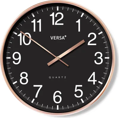 Produktbild von Wanduhr Versa Schwarz Kunststoff 4,3 x 30 x 30 cm
