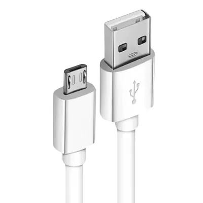 Produktbild von Micro-USB Ladekabel weiß 3 meter Micro Datenkabel für Android Smartphone Tablet
