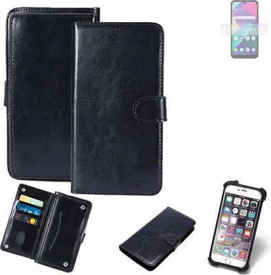 Produktbild von K-S-Trade 360° Hülle kompatibel mit LG Electronics Phoenix 5 schwarz Kunstleder Case BookCase WalletCase Kunstlederederhülle Handyhülle,