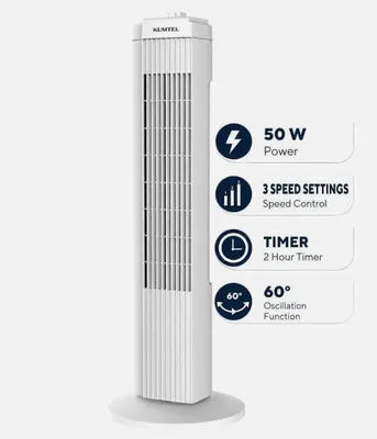 Produktbild von Kumtel KTF Ventilator Turmventilator oszillierend in weiß 50 W