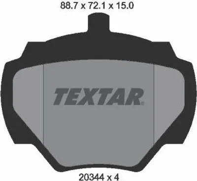 Produktbild von Textar Bremsbeläge hinten für Land Rover Defender Range Rover 2,2 - 3,9 + D Td