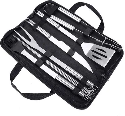 Immagine prodotto di Set di accessori per barbecue in acciaio inossidabile, robusto