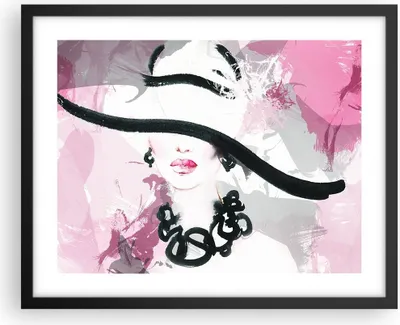 Produktbild von Gerahmtes Poster - Schwarzer Rahmen - Frau Abstraktion - 50x40 cm - Wand Bild - Wanddeko - Wandbilder - Kunstposter - Wandposter - Bilderrahmen - Bilder - Kunstdruck - Wandbild - P2BAA50x40-3690
