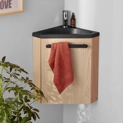 Image de Meuble lave-mains SKINO + robinet chromé