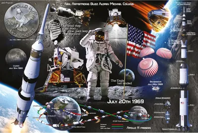 Productafbeelding van Maanslanding - Poster/affiche, 61x91,5 cm