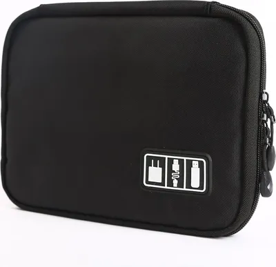 Produktbild von COOL-i ® Kabeltasche,Kabelorganizer, Reisen Kabel Etui, Elektronik Zubehör Organizer Tasche Für Handy Ladekabel, Powerbank, USB Sticks（Schwarz）