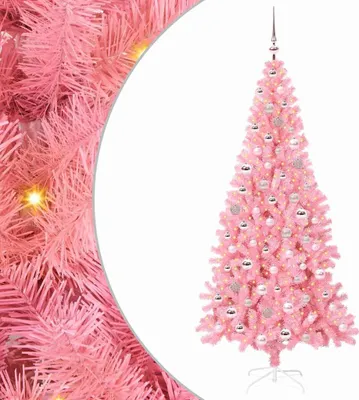 Zdjęcie produktu dla Choinka z 300 diodami LED z podstawą Różowy 210 cm PVC