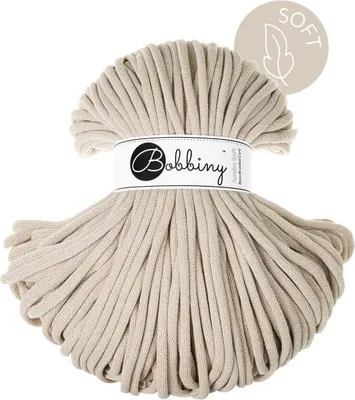 Produktbild von Bobbiny Jumbo 8 mm 100 m Beige Schnur