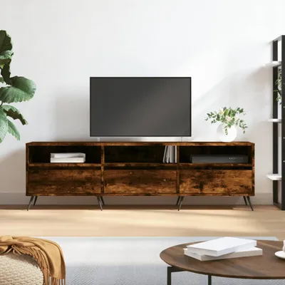 Obrázek produktu pro The Living Store TV skříňka kouřový dub 150x30x44,5 cm materiál na bázi dřeva