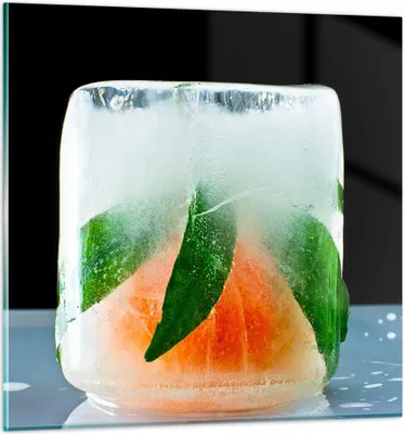 Produktbild von Bilder auf glas - Gefroren frucht dessert bio - 70x70cm - Glasbilder - Wandbilder - Kunstdruck - zum Aufhängen bereit - Wanddekoration aus Glas - Glas Bilder - Wandbild auf Glas - GAC70x70-2249