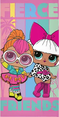 Productafbeelding van LOL Surprise badhanddoek Friends, 70 x 140 cm